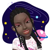 a girl with braids and a piercing in her lip is wearing a t-shirt that says j-love