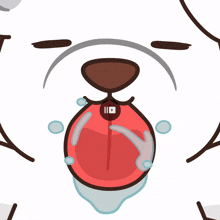 a cartoon drawing of a dog with its tongue out and a youtube logo on its nose