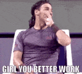 Girl You Better Work Fabio Fognini GIF - Girl You Better Work Fabio Fognini Finger Snap GIFs