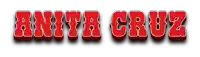the name anita cruz is written in red letters