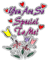 a drawing of flowers and hearts with the words you are so special to me