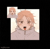 a drawing of a boy 's face in a circle with imgflip.com written on the bottom