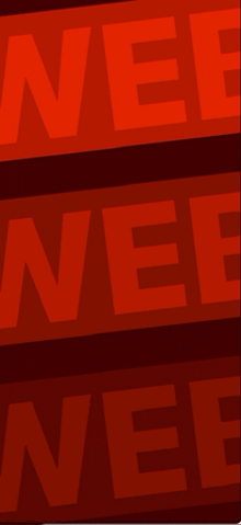 a red sign that says nee nee nee