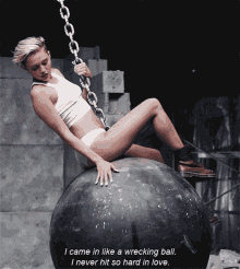 Miley Cyrus Wrecking Ball GIF - Miley Cyrus Wrecking Ball Lyrics GIFs