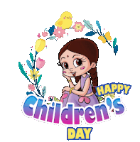 Happy Childrens Day Chutki Sticker - Happy Childrens Day Chutki Chhota Bheem Stickers
