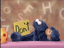 Cookie Monster Dont GIF - Cookie Monster Dont Dont Tell Me What To Do GIFs