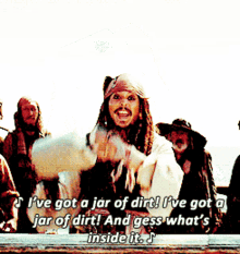 Ive Got Me A Jar Of Dirt Pirates Of The Caribbean GIF - Ive Got Me A Jar Of Dirt Pirates Of The Caribbean Jack Sparrow GIFs