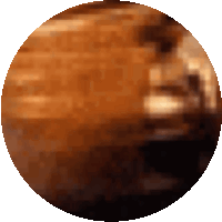 a pixelated image of a sphere with a white background