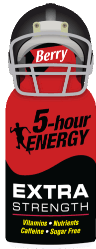 5hour Energy Football Sticker - 5hour Energy Football Bottle Stickers