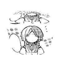 a black and white drawing of a girl with long hair sleeping on the floor .