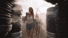 Taking A Drink Cooling Off GIF - Taking A Drink Cooling Off Mist GIFs