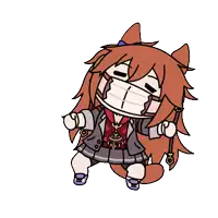 a cartoon of a girl wearing a mask
