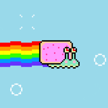 Pixel Nyan Cat GIF - Pixel Nyan Cat Gary The Snail GIFs