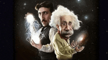 Albert Einstein Nikola Tesla GIF - Albert Einstein Nikola Tesla GIFs