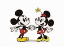 Kiss Minnie A Nd Mickey Mouse GIF - Kiss Minnie A Nd Mickey Mouse GIFs