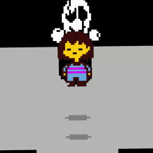 a pixel art of a person standing next to a ghost with a cross on it