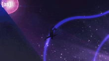 a cartoon of a man screaming with a red moon in the background