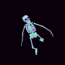skeleton space floating cya see you later