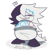 a drawing of a cartoon character with the name deliva xd