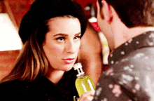 Glee Rachel Berry GIF - Glee Rachel Berry Drinking GIFs