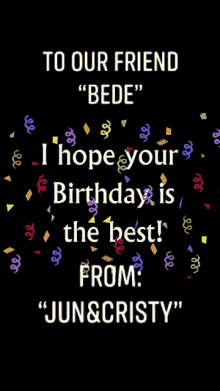 Happy Birthday Bede Bede GIF - Happy Birthday Bede Bede Greeting GIFs