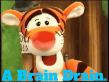 The Book Of Pooh Tigger GIF - The Book Of Pooh Tigger A Brain Drain GIFs