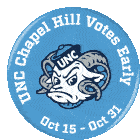 a button that says chapel hill votes early