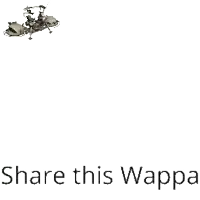 a picture of a skeleton ant with the words `` share this wappa '' below it .