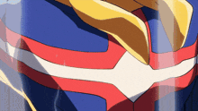 a close up of a person 's torso with a red white and blue striped shirt