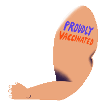 Proudly Vaccinated Muscles Sticker - Proudly Vaccinated Muscles Covid Vaccine Stickers
