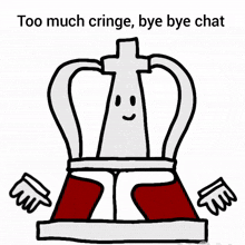 White King Bye Bye Chat GIF - White King Bye Bye Chat GIFs