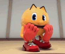 Pac Man Biting Nails GIF