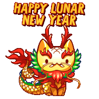 Chinese New Year Happy Lunar New Year Sticker - Chinese New Year Happy Lunar New Year Dragon Stickers