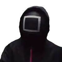 a person wearing a mask holding a walkie talkie with the words go ahead written on the bottom