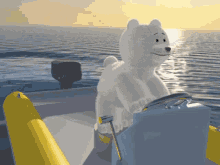 Teddy Bear Pooky GIF - Teddy Bear Pooky Water Boat GIFs