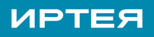 a blue background with white letters that says ' iptea ' on it