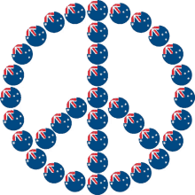 australia flag peace sign peace sign joypixels peace peace symbol