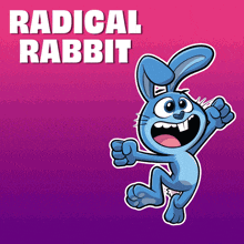 a cartoon of a rabbit with the words radical rabbit below it