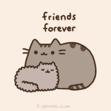 Pusheen Friends Forever GIF - Pusheen Friends Forever Cuddle GIFs