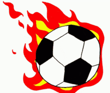 En Flamende Fodbold GIF