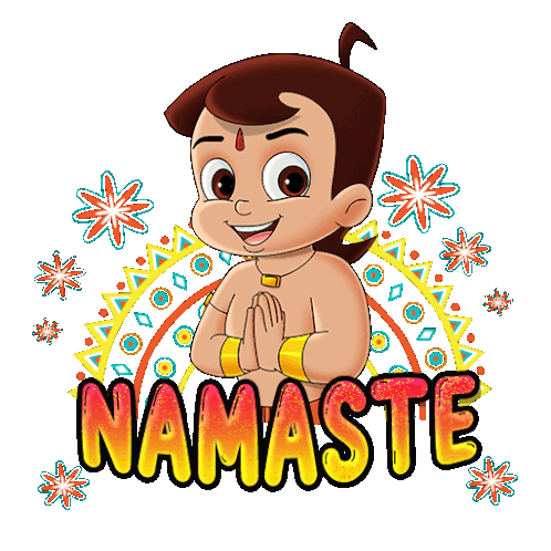 Namaste Chhota Bheem Sticker - Namaste Chhota Bheem Hath Jodna Stickers