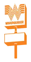 a sign for whataburger is celebrating 75 years