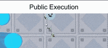 a screenshot of a video game with the words public execution on the bottom