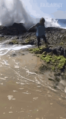 Caught By A Wave Failarmy GIF - Caught By A Wave Failarmy Splash GIFs