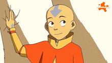 a cartoon character with the word wow on the front of his shirt