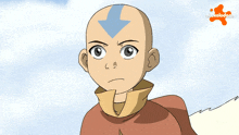 a cartoon character from nickelodeon with a blue arrow on his forehead
