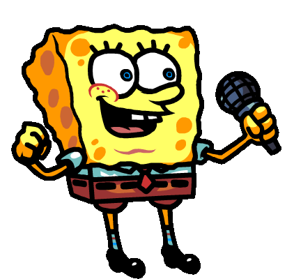 Spong Singing Poses Bruh Sticker - Spong Singing Poses Bruh Stickers