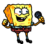 Spong Singing Poses Bruh Sticker - Spong Singing Poses Bruh Stickers