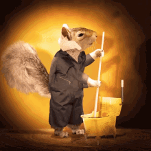 Squirrel Working Squirrel GIF - Squirrel Working Squirrel Squirrel Janitor GIFs