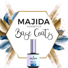 a bottle of majida light base is on a poster